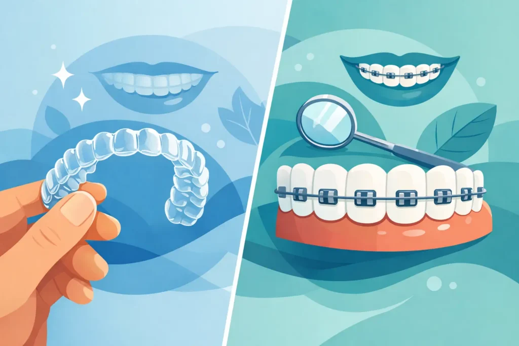 Invisalign vai kiinteät raudat - kumpi sopii?